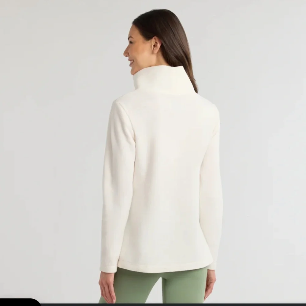 Dudley Stephens Xs Cobble Hill ?  turtleneck Cream vello fleece - Picture 2 of 5